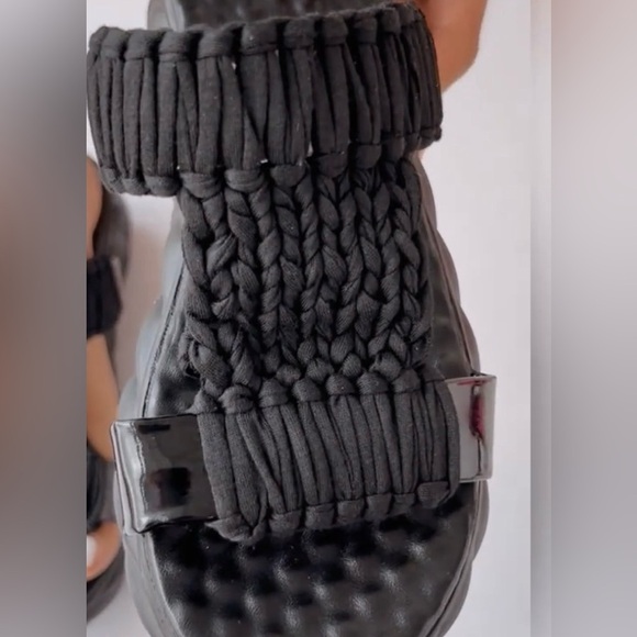 Summer Soft Sole Braided Sandals - Women's Solid Color Platform - Picture 7 of 15